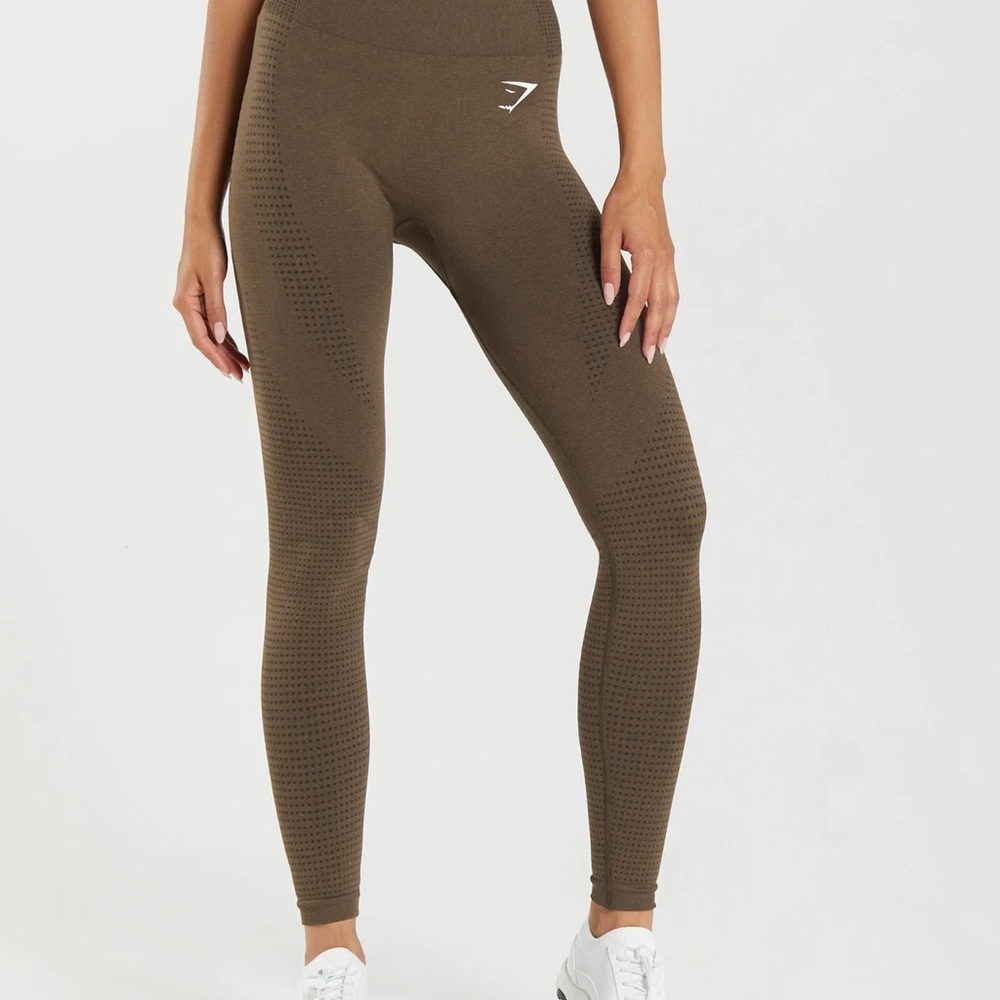 Gymshark Vital Seamless Leggings - Espresso Marl size Large